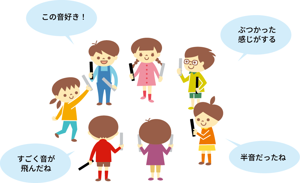 トーンチャイム12音技法活動例イラスト1